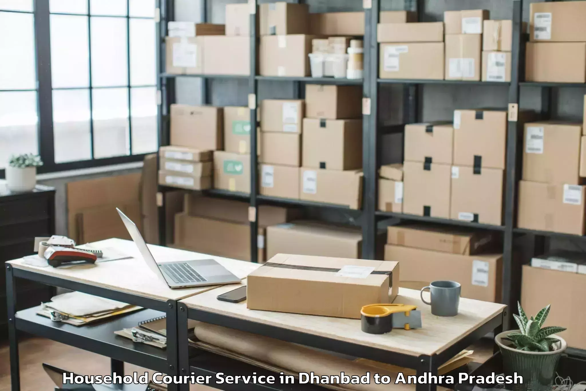 Reliable Dhanbad to Pedda Nakkalapalem Household Courier